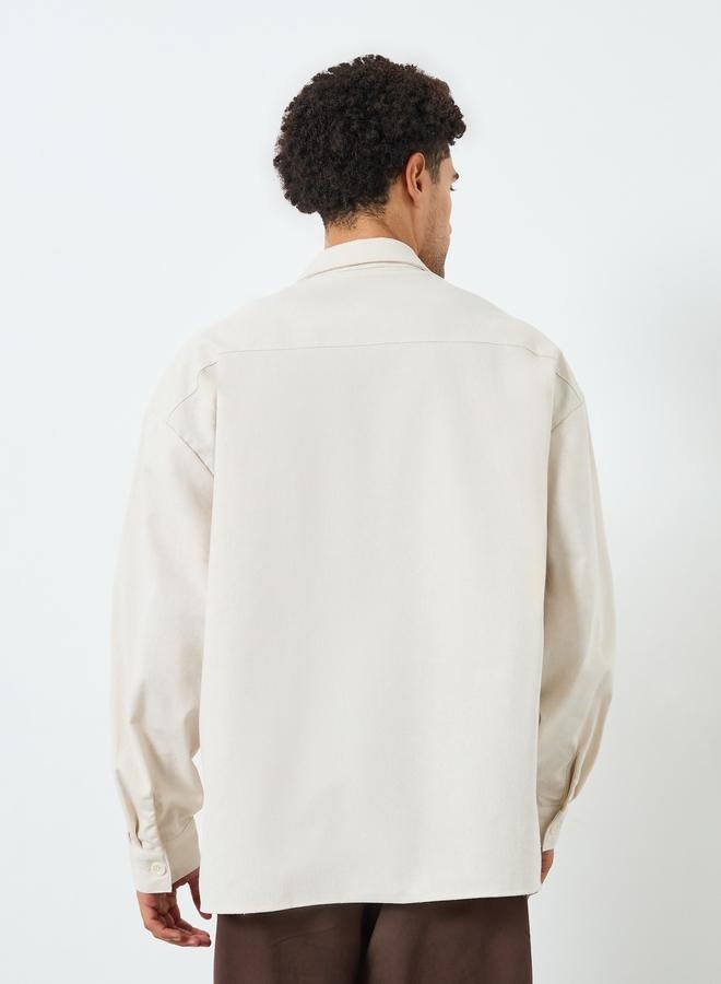 ستايلي جاكيت قميص مطرز بجيوب - Image 4